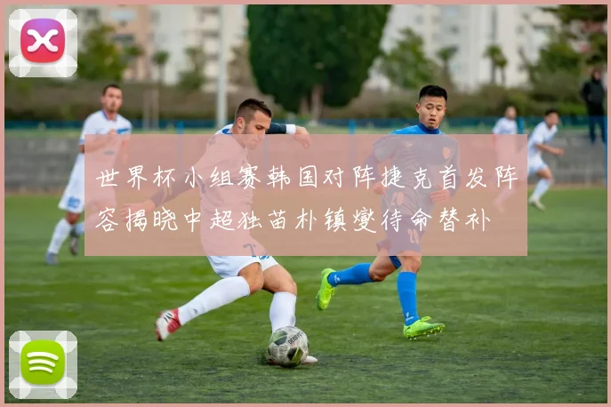 世界杯小组赛韩国对阵捷克首发阵容揭晓中超独苗朴镇燮待命替补
